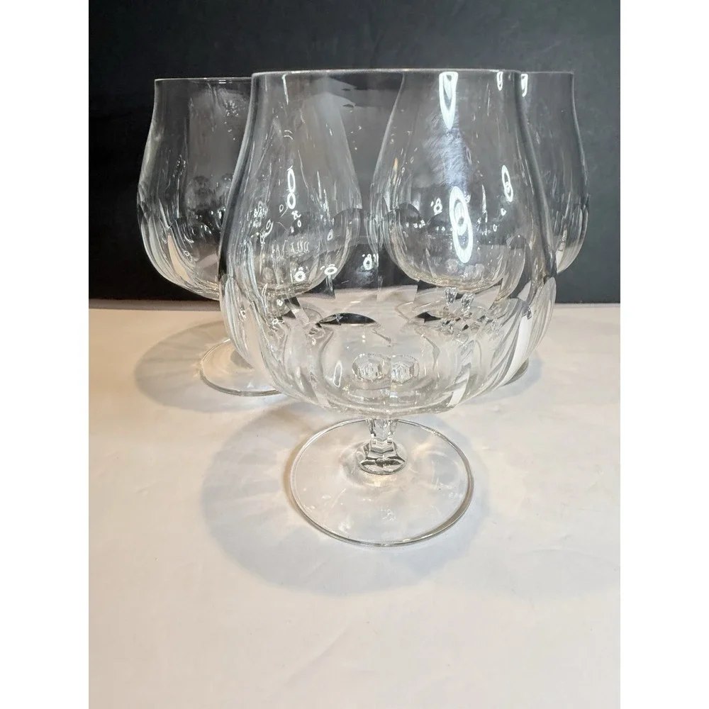 3 Mikasa ASHLEY Lead Crystal  TS107 Brandy Glass Goblets, excellent condition